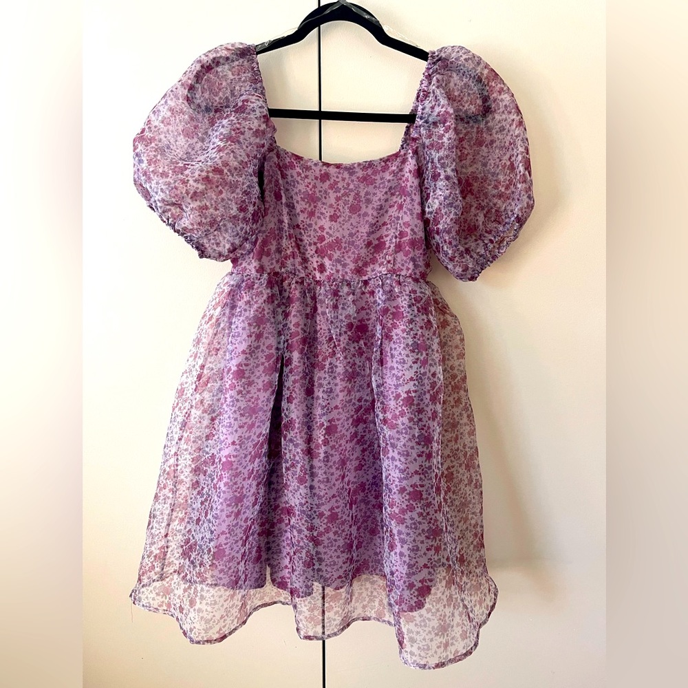 Sweet Stolen Moments Floral Babydoll Dress in Heirloom Lilac - Picture 3 of 10